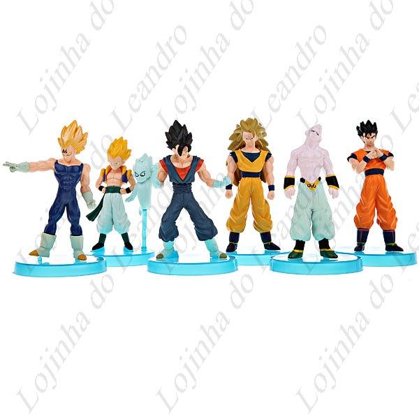 Kit com 6 Miniaturas do Dragon Ball Z, conjunto 2