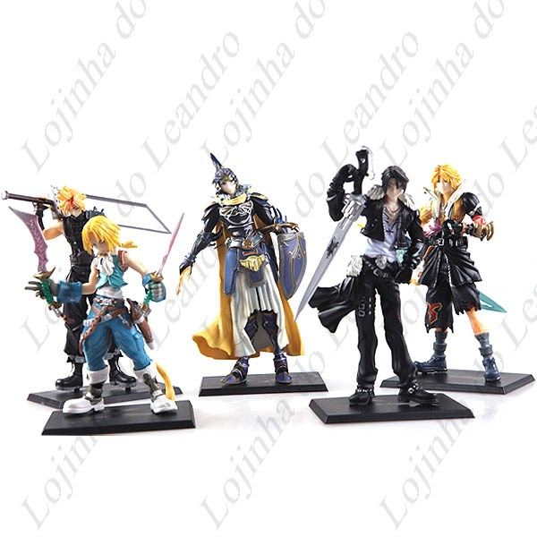 Kit com 5 action figure do Final Fantasy