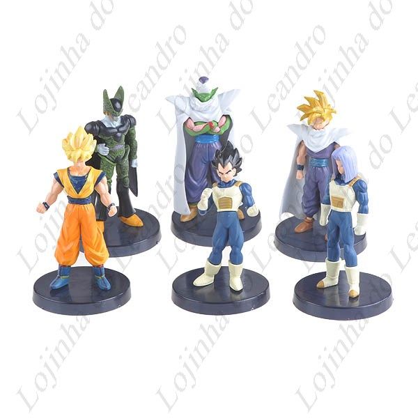 Kit com 6 miniaturas do Dragon Ball Z